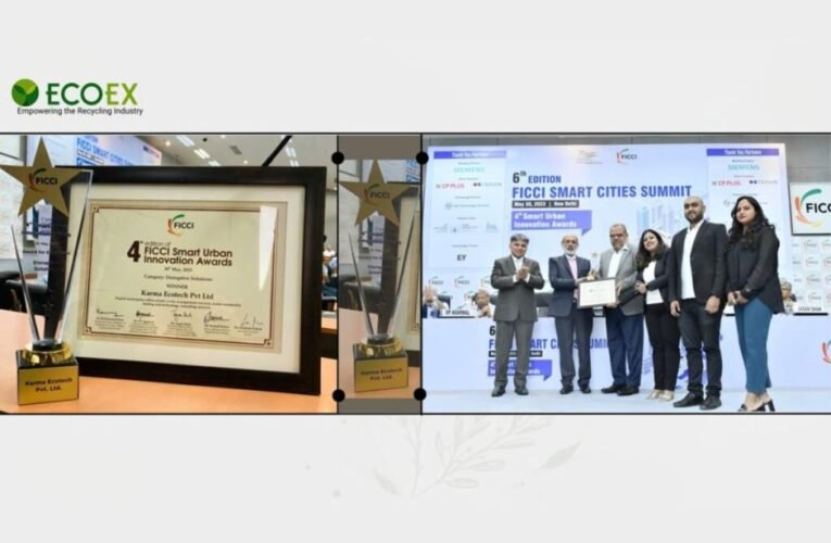 EcoEx bags the Winner Award in the ‘Disruptive Solutions’ Category at the 4th edition of the FICCI Smart Urban Innovation Awards 2023
